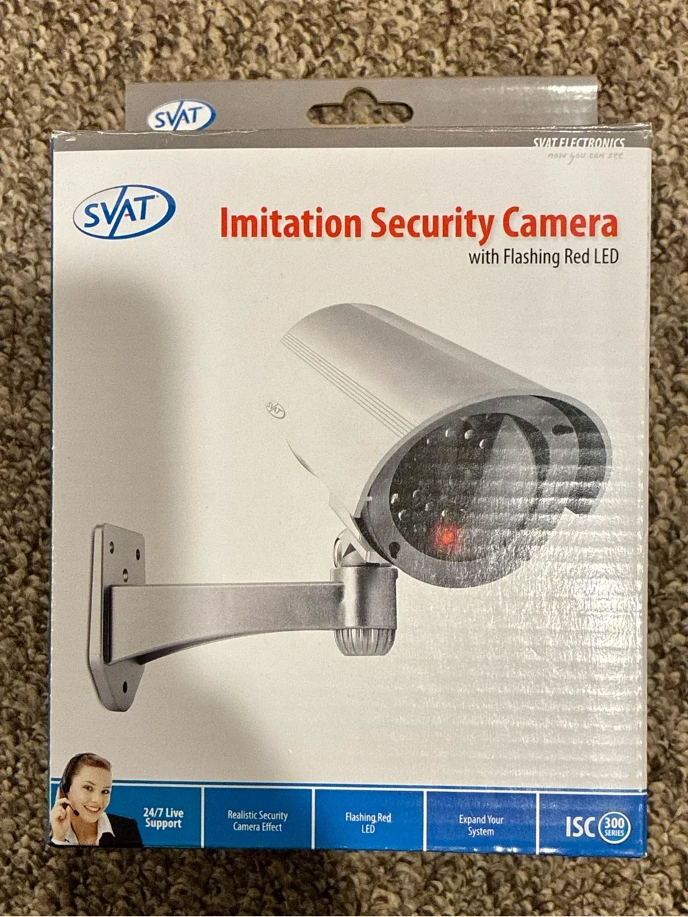NWT Imitation Security Cameras with Flashing Red LED, (3)